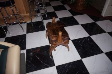 Cowhide Foot Stool _2